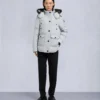 Onyx Anguille Shearling Trim Jacke