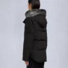 Onyx Anguille Shearling Trim Jacke