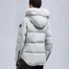 Onyx Anguille Shearling Trim Jacke