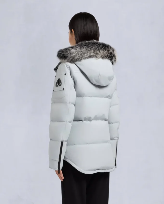 Onyx Anguille Shearling Trim Jacke