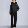 Onyx Ladriere Bomberjacke mit Lammfellbesatz