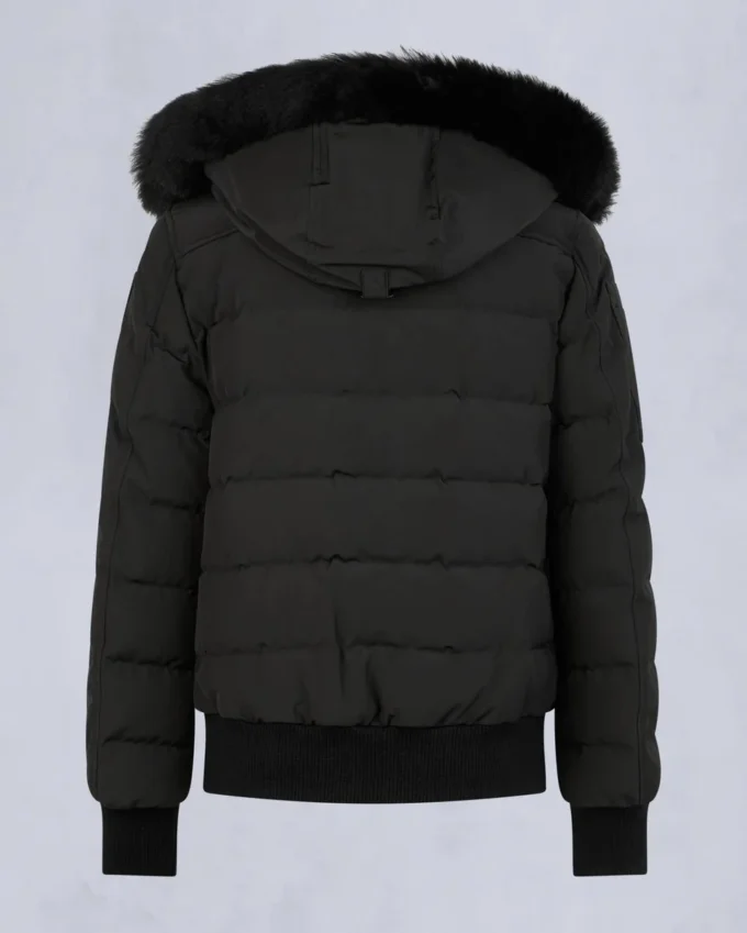 Onyx Ladriere Bomberjacke mit Lammfellbesatz
