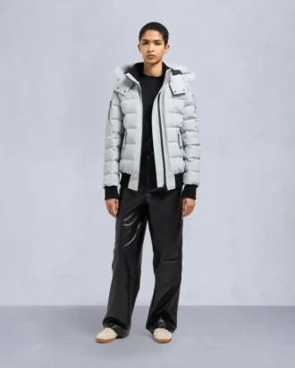 Onyx Ladriere Shearling-Bomberjacke