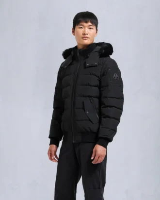 Onyx Scotchtown Bomberjacke mit Lammfellbesatz