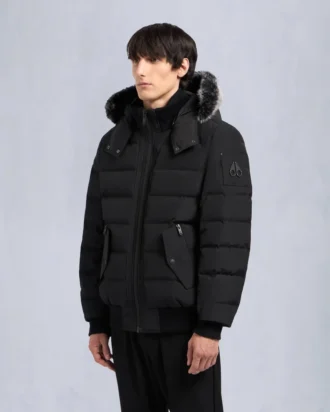 Onyx Scotchtown Bomberjacke mit Lammfellbesatz