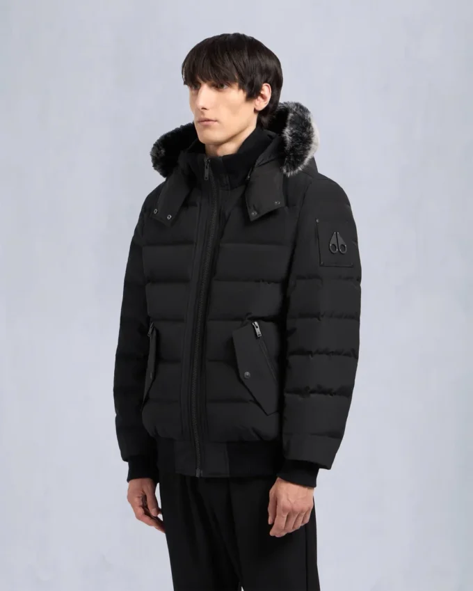 Onyx Scotchtown Bomberjacke mit Lammfellbesatz