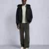 Original Ballistic Bomberjacke mit Lammfellbesatz