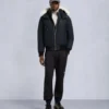 Original Ballistic Bomberjacke mit Lammfellbesatz