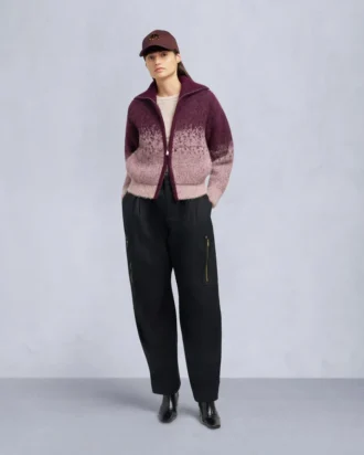 Palmer-Pullover mit durchgehendem Reißverschluss