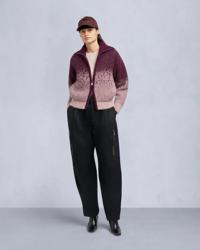 Palmer-Pullover mit durchgehendem Reißverschluss Palmer-Pullover mit durchgehendem Reißverschluss