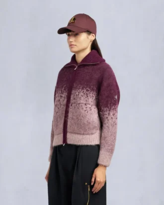 Palmer-Pullover mit durchgehendem Reißverschluss
