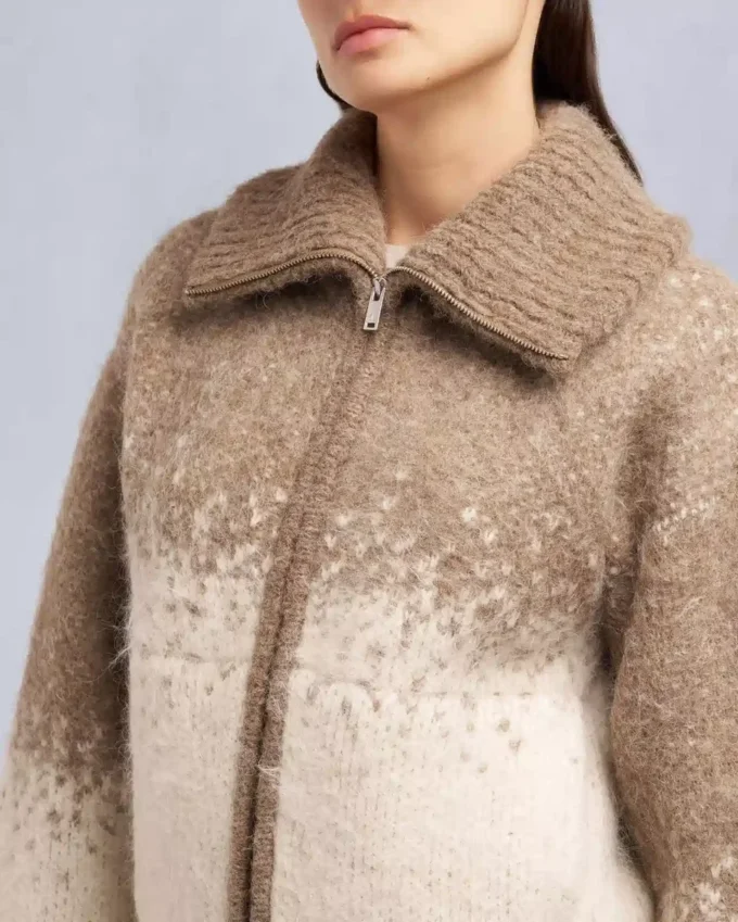 Palmer-Pullover mit durchgehendem Reißverschluss Palmer-Pullover mit durchgehendem Reißverschluss