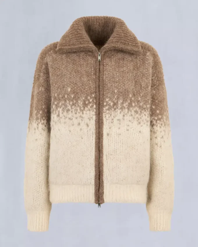 Palmer-Pullover mit durchgehendem Reißverschluss Palmer-Pullover mit durchgehendem Reißverschluss