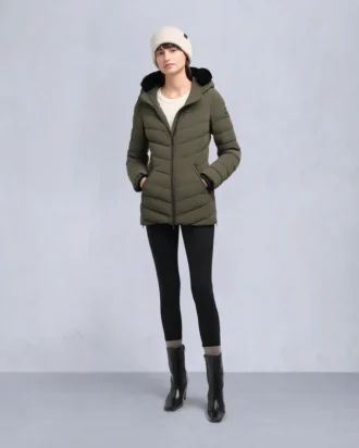 Roselawn Shearling Trim Jacke