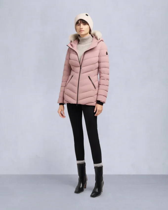 Roselawn Shearling Trim Jacke Roselawn Shearling Trim Jacke